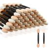 Eyeshadow Applicators, MORGLES Black & Clear Eyeshadow Applicator Double Sided Eye Makeup Applicators Short Sponge Eyeshadow Applicator for Women Girls- 100count view 2