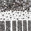 2-Box Massive Beads 8000pcs 6Sizes Nail Art Flatback Glasses Rhinestones Crystal for DIY Project with Tweezers and Picking Pen for Nail Art, Face Art, Manicure (Silver Flare, 6 Sizes) view 2