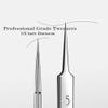 Professional Facial Blackhead Remover Tweezers,3Pcs Precision Pimple Popper Tool Kit for Whitehead Ance Blemishs Comedones Stainless Steel Makeup Tool - Glossy view 2