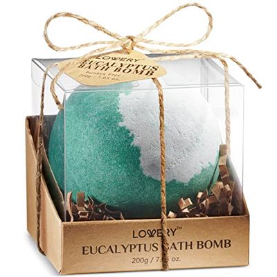 Christmas Bath Bombs for Women and Men, Natural AromatherapyBath Bombs, Handmade Eucalyptus Shower Bombs with Mint Fragrance for Spa Bubble Bath, Body Self Care Set for Pampering & Relaxation Gifts