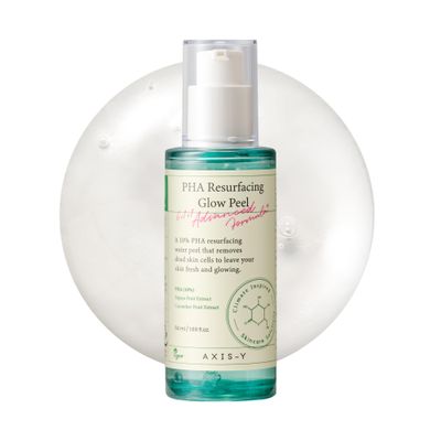 AXIS-Y PHA Resurfacing Glow Peel - 10% PHA Fruit Extract Mild Peeling Gel Exfoliator Pore Minimizer for Face - Vegan Korean Skin Care Glass Skin Face Peel - 1.69 fl. oz.