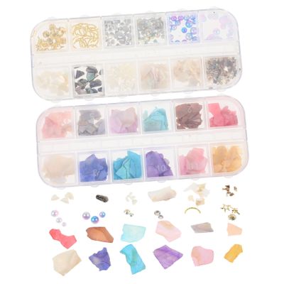 Kichvoe Nail Art Tools 24 Shell Pieces Set Manicure and Nail Art Decoration Kit