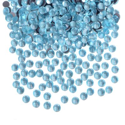 QOGIR 3000 Pieces SS16 Aquamarine Hotfix Rhinestones for Crafts Clothes Nail Art Diamantes Flatback 4mm Glass Gems Rhinestone