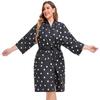 Salon Client Smocks Capes for Women, Barber Hair Color Cape Gown for Haircut, Hair Dye, Hair Styling, Black &white Dots view 1