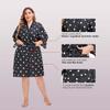 Salon Client Smocks Capes for Women, Barber Hair Color Cape Gown for Haircut, Hair Dye, Hair Styling, Black &white Dots view 3