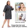 Salon Client Smocks Capes for Women, Barber Hair Color Cape Gown for Haircut, Hair Dye, Hair Styling, Black &white Dots view 4
