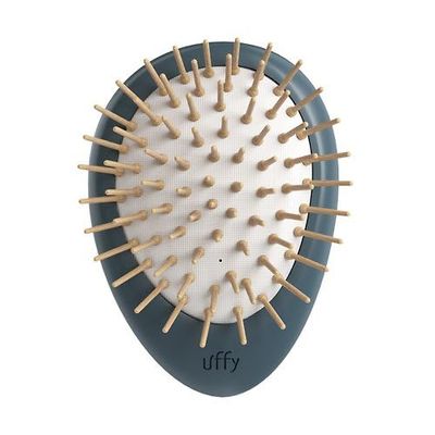 Uffy Acubrusher  Bamboo Bristle Gua Sha Hair Brush - Ergonomic Scalp Massager for Dandruff & Hair Growth, Suitable for All Hair Types - Ideal Gift Choice in Turquoise Blue