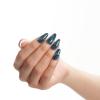 GLAMERMAID Dark Green Marble Press on Nails Medium Almond, Dark Blue Ombre Gel Glue on Nail, Deep Green Short Stiletto Reusable UV Finish Emo Fake Nail, Acrylic Oval False Nails Manicure Kit for Women view 4