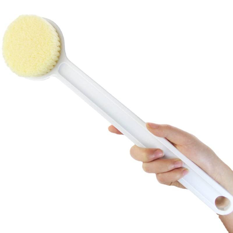 QWGYDZ Shower Brush with Soft and Stiff Bristles, Bath Dual-Sided Long Handle Back Scrubber