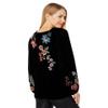 JWLA by Johnny Was Women's Ardell Velvet Relaxed Blouse, Black, X-Large view 2