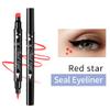 Go Ho Red Liquid Eyeliner Stamp, Star Stamp Makeup, Double-Side Waterproof Pen, Long-lasting Smudge-proof Tools, Eye Liner Makeup, 1 PC view 2