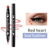 Go Ho Red Liquid Eyeliner Stamp,Heart Stamp Eyeliner Red Makeup,Halloween Costumes Makeup,Double-Seal Waterproof Eyeliner Pen,Long-lasting Smudge-proof Eye Liner Makeup Tools,1 PC view 2