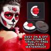 Go Ho Makeup Clown White Black Red Face Paint,3 IN 1 Colors Wheel for Clown Makeup Special Effects,Zombie Vampire Skeleton for Halloween Costume and Body Paint view 4
