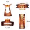 MANGOTIFUL 3.3in Large Hair Claw Clips for Women Girl for Thin Thick Curly Hair Strong Hold Nonslip Matte Hair Clips (4 pack) (Clear Amber) view 2