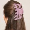 Parcelona French Classic Jumbo 5 1/2" Celluloid Acetate No Slip Grip Covered Spring Large Hair Clips for Women Volume Hair Accessories Girls Jaw Hair Claw, Made in France (Light Pink) view 2
