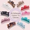 Parcelona French Classic Jumbo 5 1/2" Celluloid Acetate No Slip Grip Covered Spring Large Hair Clips for Women Volume Hair Accessories Girls Jaw Hair Claw, Made in France (Light Pink) view 3