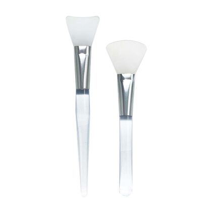 Facial Mask Brush - APPEARUS Silicone Face Mask Hairless Applicator Brush (1 Curved &1 Fan (2 PCS))