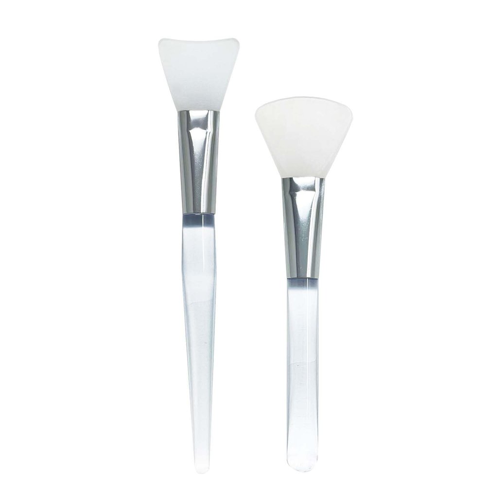 Facial Mask Brush - APPEARUS Silicone Face Mask Hairless Applicator Brush (1 Curved &1 Fan (2 PCS))