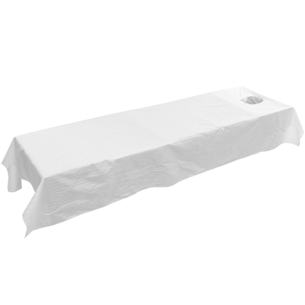 FOMIYES White Bedspread Massage Table Cover Sheet SPA with Face Breath Hole for SPA Tattoo Massage Table Hotels White 220x117cm. White Fitted Sheet