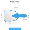 2 Pieces Tooth Shaped Handheld Mirror Cute Makeup Mirror Hand Held Plastic Dental Mirrors with Handle Cosmetic Hand Mirror for Women Men Girls and Kids (Blue) view 2