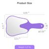 2 Pieces Tooth Shaped Handheld Mirror Cute Makeup Mirror Hand Held Plastic Dental Mirrors with Handle Cosmetic Hand Mirror for Women Men Girls and Kids (Purple) view 2