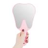 2 Pieces Tooth Shaped Handheld Mirror Cute Makeup Mirror Hand Held Plastic Dental Mirrors with Handle Cosmetic Hand Mirror for Women Men Girls and Kids (Pink) view 1