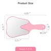 2 Pieces Tooth Shaped Handheld Mirror Cute Makeup Mirror Hand Held Plastic Dental Mirrors with Handle Cosmetic Hand Mirror for Women Men Girls and Kids (Pink) view 2
