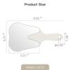 2 Pieces Tooth Shaped Handheld Mirror Cute Makeup Mirror Hand Held Plastic Dental Mirrors with Handle Cosmetic Hand Mirror for Women Men Girls and Kids (White) view 2