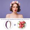 anezus 16 Pcs Satin Headbands Bulk 1 Inch Anti-slip Ribbon Hair Bands Plain Hard Headbands for Women Girls DIY Craft Hair Accessories (Multicolor) view 4