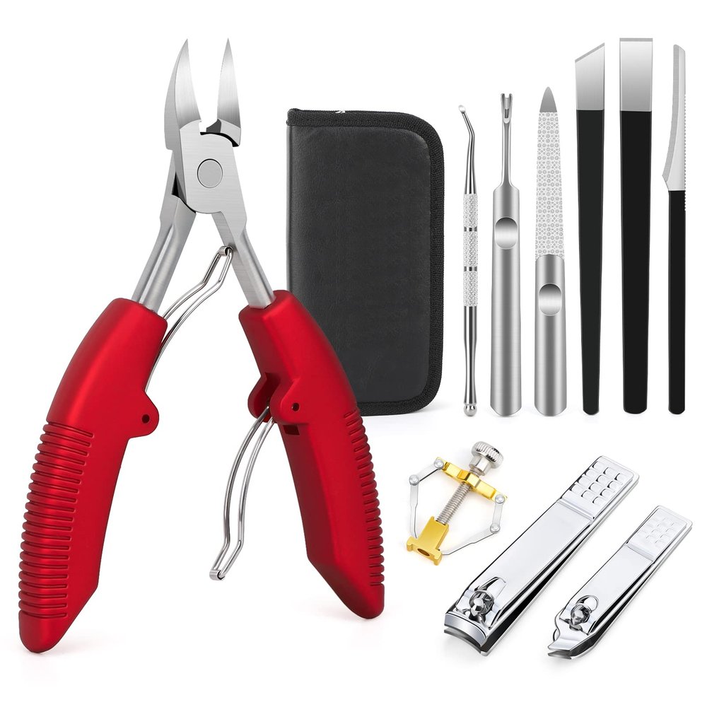 Segbeauty 10pcs Ingrown Toenail Tool, Nail Clippers Pedicure Knife Set Ingrown Toenail Removal Kit, High Manganese Steel Ingrown Toenail Treat-Ment Corrector Tool Blade for Cuticle Remove