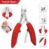 Segbeauty 10pcs Ingrown Toenail Tool, Nail Clippers Pedicure Knife Set Ingrown Toenail Removal Kit, High Manganese Steel Ingrown Toenail Treat-Ment Corrector Tool Blade for Cuticle Remove view 2