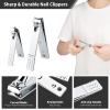 Segbeauty 10pcs Ingrown Toenail Removal Kit, Nail Clipper Toenail Clipper Manicure Pedicure Kit, Professional High Manganese Steel Blade Ingrown Toenail Corrector Tool Set for Remove Cuticle Callus view 3