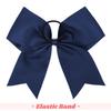 DEEKA 10 PCS 8" Rhinestones Large Cheer Hair Bows Glitter Cheer Ponytail Holder Handmade for Teen Girls Softball Cheerleader Sports -Navy view 4