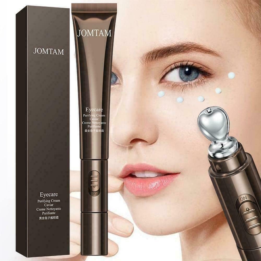 Magik 1-2Pcs Golden Caviar Vibration Eye Cream Massage Lift Up Anti-age Dark Circle (2 Pack)