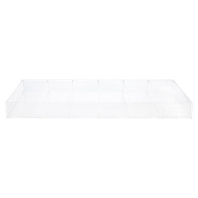 Zerodeko Acrylic Makeup Organizer Compartments Cosmetic Storage Holder for Bathroom Vanity and Countertop and Easy to Clean Display Case for Jewelry and Toiletries