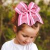 12 PCS 8" Large Glitter Cheer Bows Pink Girl Hair Bows Sparkly Cheerleading Softball Team Bow Hair Accessories for cheerleaders football Competition Sports view 2