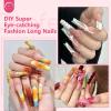 Clear Long Square Nail Tips: XXXL Extra Long Straight Tips Square for Acrylic Nails - Full Cover C Curve Acrylic Gel Nail Tips for Salon DIY Home Salon 240Pcs 12 Sizes view 2