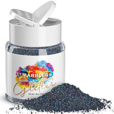 MARBLERS Holographic Glitter [Holo Galaxy] 1.5oz (42g) | Fine | Non-Toxic, Vegan, Cruelty-Free | Face, Body, Eyeshadow, Hair, Festival, Party Makeup | Nail Art, Polish | Resin, Tumbler, Slime, Craft