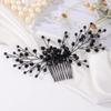 Missgrace Women Handmade Gothic Black Full Rhinestones Side Hair Comb Prom Party Special Occasion Punk Headpiece Rhinestones Hair Accessories view 2