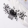 Missgrace Women Handmade Gothic Black Full Rhinestones Side Hair Comb Prom Party Special Occasion Punk Headpiece Rhinestones Hair Accessories view 4