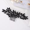 Missgrace Women's Handmade Gothic Black Full Rhinestones Side Hair Comb for Prom Party Special Occasion Punk Headpiece, Black 3 view 2