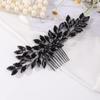 Missgrace Women's Handmade Gothic Black Full Rhinestones Side Hair Comb for Prom Party Special Occasion Punk Headpiece, Black 3 view 3