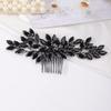 Missgrace Women's Handmade Gothic Black Full Rhinestones Side Hair Comb for Prom Party Special Occasion Punk Headpiece, Black 3 view 4