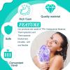 Karenhi 2 Pcs Honeycomb Exfoliating Glove Set Exfoliating Bath Mitt Honeycomb Face and Body Scrubber Shower Mitt for Cleaning Body Shower Face Skin Beauty Spa, Quick Drying(Purple) view 3
