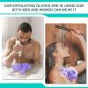 Karenhi 2 Pcs Honeycomb Exfoliating Glove Set Exfoliating Bath Mitt Honeycomb Face and Body Scrubber Shower Mitt for Cleaning Body Shower Face Skin Beauty Spa, Quick Drying(Purple) view 4