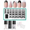 Maniology Pardon my French Nail Stamping Bundle, Easy and Simple Manicure (Plate, Polishes, Top Coat, Stamper and Scraper Card) view 1