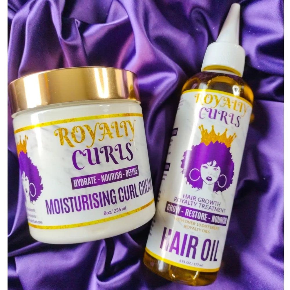 Royalty Curl Moisturizing Curl Cream + Hair Oil Bundle