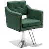 BarberPub Salon Chair for Hair Stylist Hydraulic Barber Styling Chair, Beauty Spa Equipment 8813 (6" Seat Height Adjustment) (Green) view 1