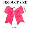 24 PCS 8" Large Cheer Bows Pink Girl Hair Bows Cheerleading Softball Team Bow Hair Accessories for cheerleaders football Competition Sports view 3