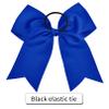 24 PCS 8" Large Cheer Bows Blue Girl Hair Bows Cheerleading Softball Team Bow Hair Accessories for cheerleaders football Competition Sports view 4